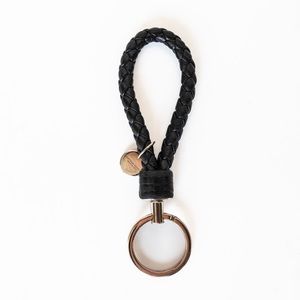 Bottega Veneta Intreccio leather key ring